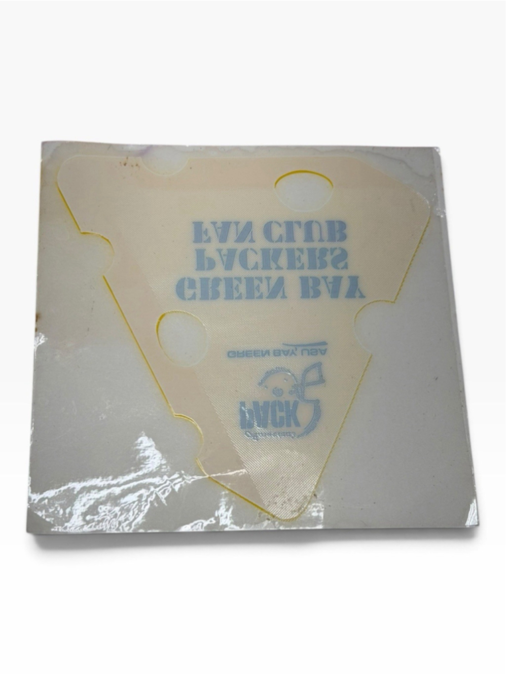 RARE Vintage Green Bay Packers Cheese Wedge Window Decal Sticker NFL Fan Club